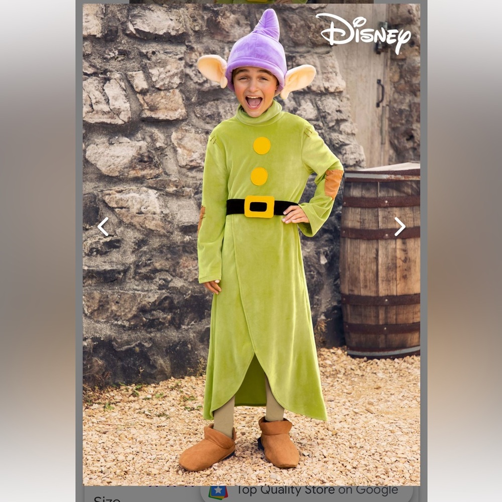 Disney Dopey Costume size XS  NWT